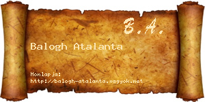 Balogh Atalanta névjegykártya